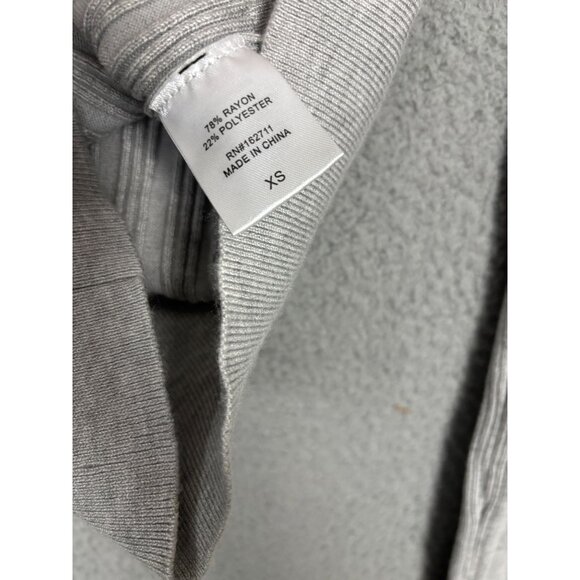 Hooked up by Iot Women's Juniors' Quarter-Zip Mock-Neck Sweater Gray XS NWT's - Picture 7 of 8